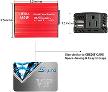 Load image into Gallery viewer, Car Power Inverter,150W Power Inverter for Car, Car Inverter Power Outlet DC 12V to 110V AC Converter Outlet Charger with 2.1A 1A Dual USB Charger for Phone, Ipad, Laptop, Camera, Camping, Etc
