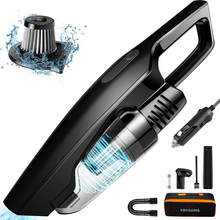 Load image into Gallery viewer, Portable Car Vacuum Cleaner High Power 150W/8000Pa, Handheld Vacuum W/16.4Foot Cable, DC12V, Auto Accessories Kit for Interior Detailing and Car Interior Kit - Black
