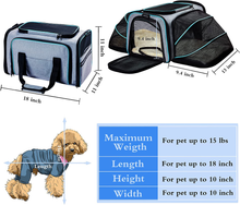 Load image into Gallery viewer, Cat Dog Carrier - Airline Approved Expandable Soft-Sided Pet Carrier with Removable Fleece Pad and Pockets, for Cats/Puppy and Small Animals
