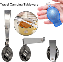 Load image into Gallery viewer, Foldable Fork and Spoon Set, Portable Folding Spoon and Fork Set with Two Plastic Storage Cases for Travel Camping Thermos, Outdoors Picnic
