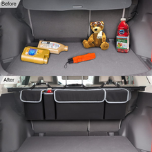 Load image into Gallery viewer, Car Trunk Organizer and Storage, Backseat Hanging Organizer for SUV, Truck, MPV, Waterproof, Collapsible Cargo Storage Bag with 4 Pockets, Car Interior Accessories 
