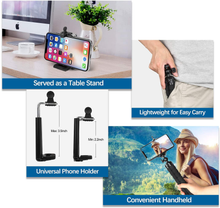 Load image into Gallery viewer, Flexible Phone Tripod with Wireless Remote, Mini Tripod Stand for Iphone 13 12 Mini 11 Pro XS Max XR X Samsung Android Camera Adjustable Iphone Tripod Stand for Video Recording Vlogging
