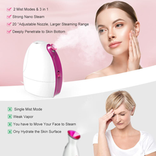 Load image into Gallery viewer, Facial Steamer Face Skin Steam - Face Steamer for Facial Deep Cleaning 3-In-1 Nano Ionic Humidifier Hot &amp; Cold Mist Portable Home Spa with Essential Oil Design Moisturizing Pores Skin Care
