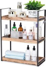 Load image into Gallery viewer, 2-Tier Countertop Organizer for Bathroom Counter -  Wood Bathroom Counter Organizers Shelf for Vanity, Bathrooms and Other Tabletops
