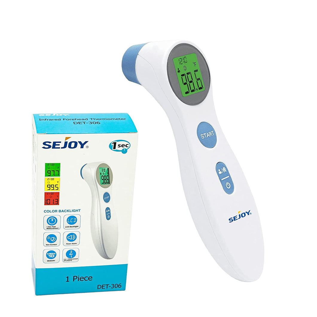 Forehead Thermometer, Infrared Thermal Scanner for Body Temperature, Thermometer for Adults and Kids with Fever Alarm, 2-In-1 Contactless Thermometer