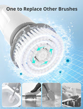Load image into Gallery viewer, Electric Spin Scrubber,  Cordless Cleaning Brush with Adjustable Extension Arm 4 Replaceable Cleaning Heads, Power Shower Scrubber for Bathroom, Tub, Tile, Floor
