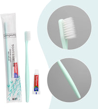 Load image into Gallery viewer, Disposable Toothbrush, Toothbrush Bulk, Bulk Toothbrush and Toothpaste Sets, Individually Packaged, 2 Colors, Delicate and Practical, Suitable for Hotel, Home, Camping, Travel (PACK-30)
